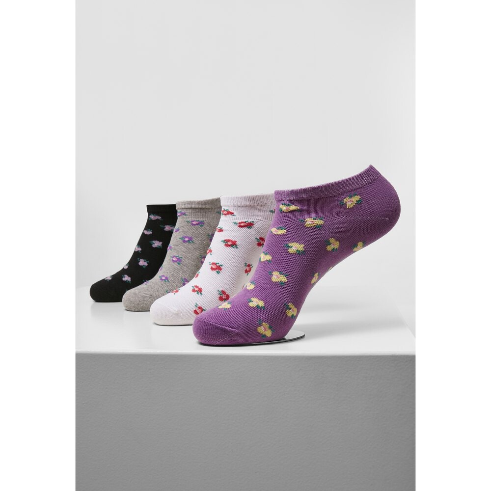 

Носки Urban Classics Recycled Yarn Flower Invisible no show 4 шт, серый
