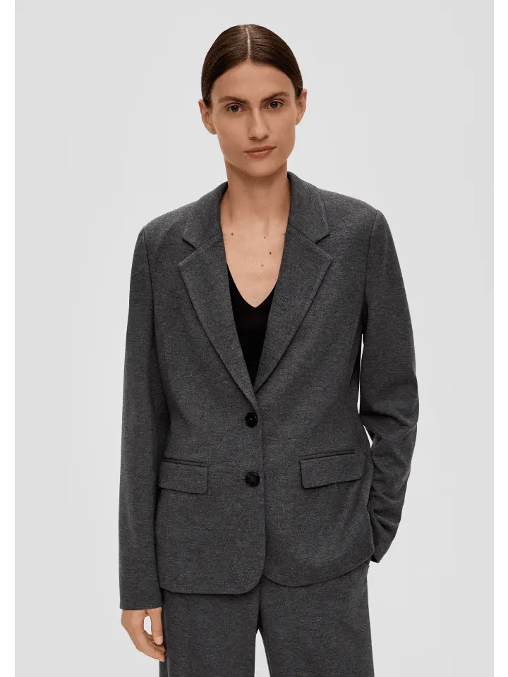 

Блейзер sOliver BLACK LABEL langarm, серый