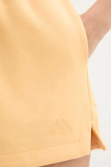 Шорты из эластичной ткани Adidas, оранжевый — фото 4