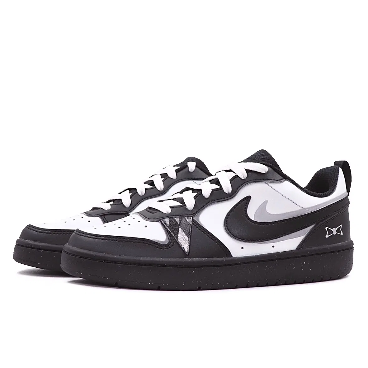 Кроссовки детские Nike Court Borough Pilates Leather Low Top Black — фото 4