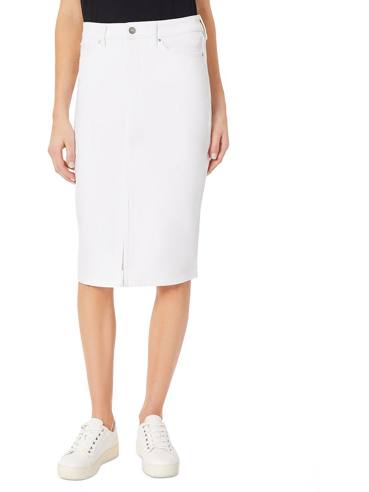 

Женская джинсовая юбка длиной до колена из денима Petites Jones New York, цвет soft white
