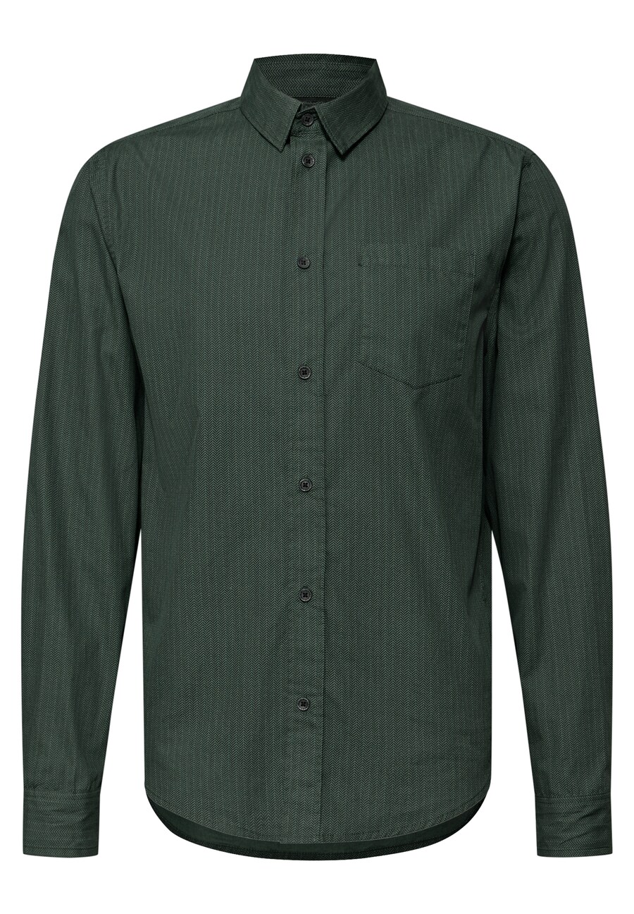 

Рубашка на пуговицах классического кроя Street One MEN, темно-зеленый