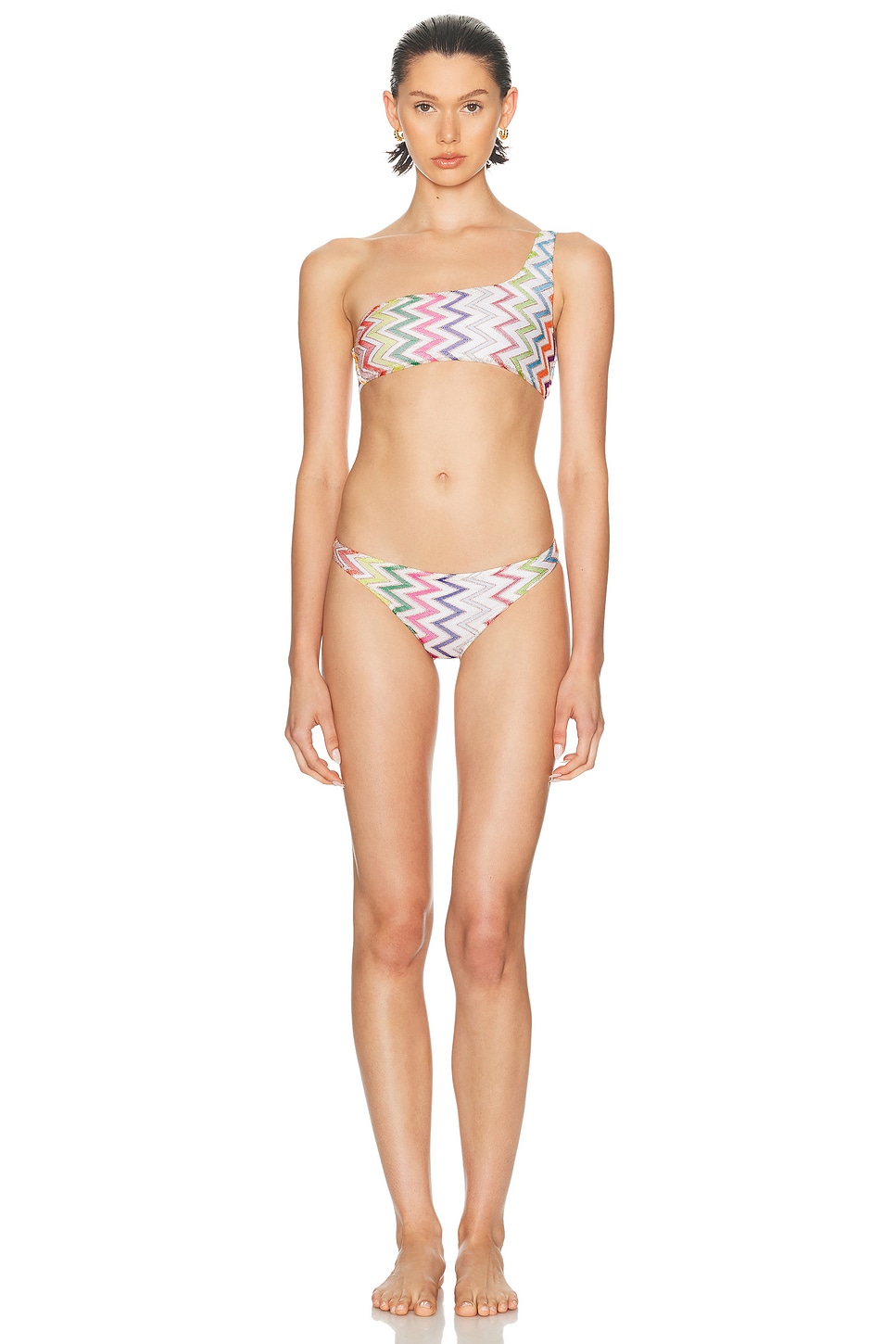 

Zig Zag Бикини с асимметричным верхом Missoni, Multicolor On White Base