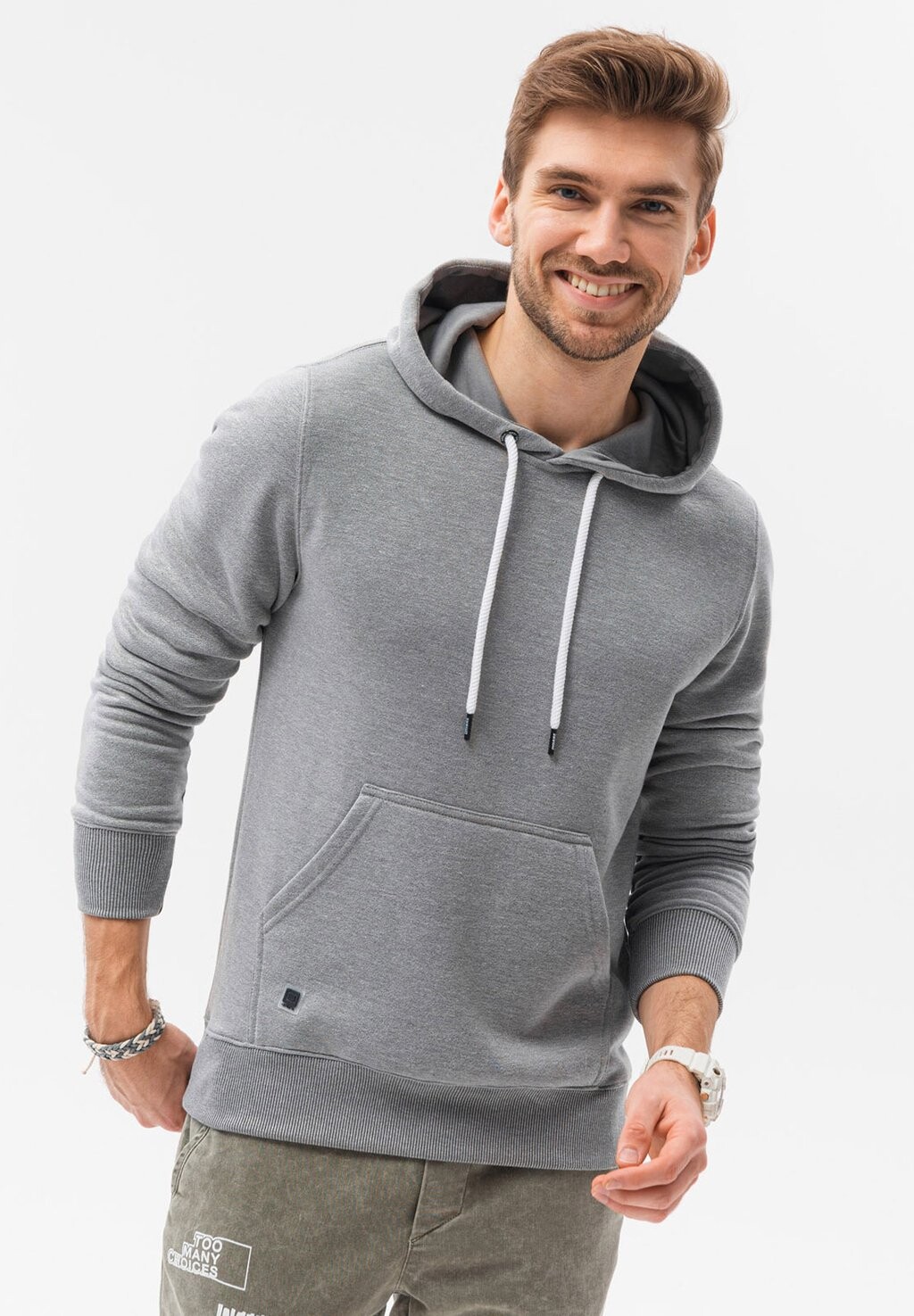 

Толстовка с капюшоном Hooded Ombre, цвет grey melange