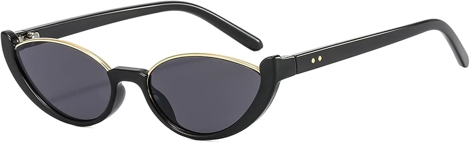 

Солнцезащитные очки «кошачий глаз» для женщин, маленькая оправа, овальная форма, декоративные очки для отдыха на природе (цвет: C, размер: средний) MTZJH, C