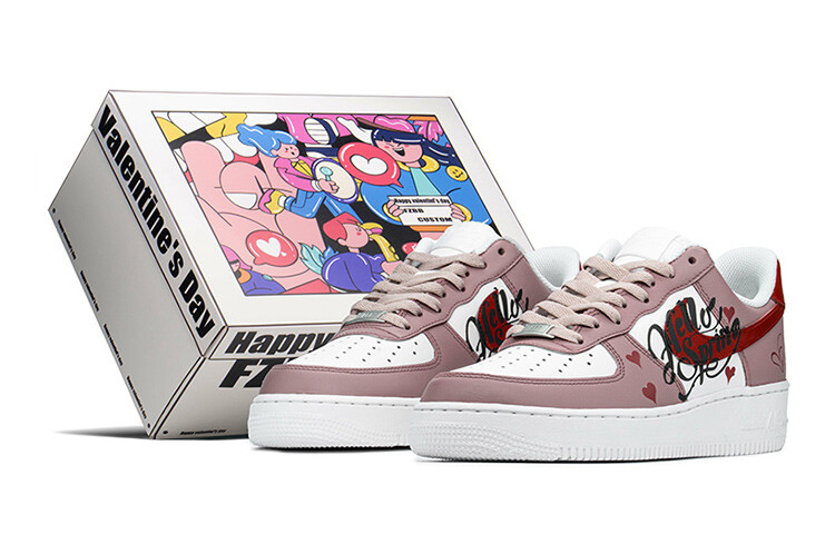 

Кроссовки Nike Air Force 1 Skateboard Shoes Women's Low-Top Pink