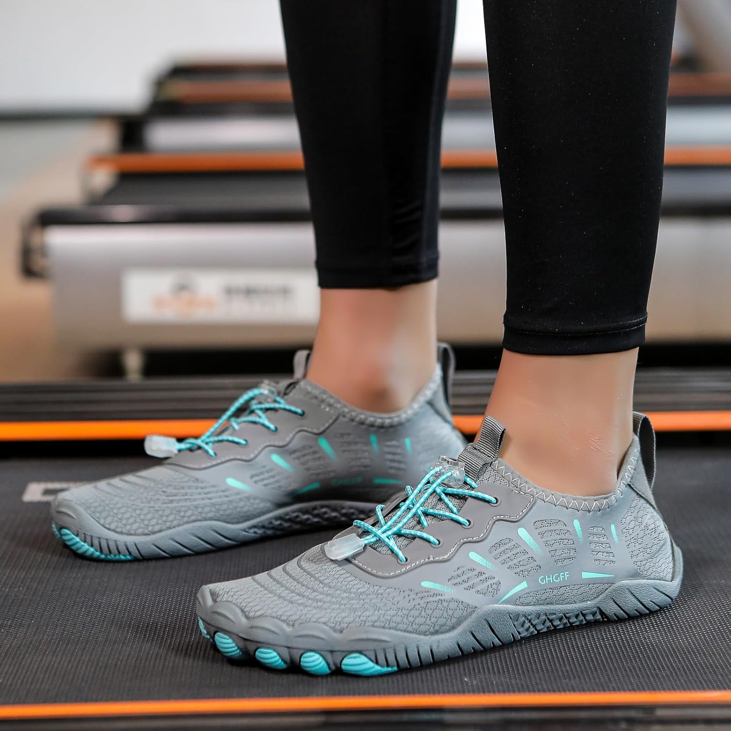 Кроссовки Hike Barefoot для женщин и мужчин, дышащие, с регулируемыми шнурками, нескользящие, спортивная обувь для тренировок, фитнеса, занятий на открытом воздухе и в помещении, для лодок, рыбалки, дайвинга и серфинга Ayziemezm, светло-серый — фото 4