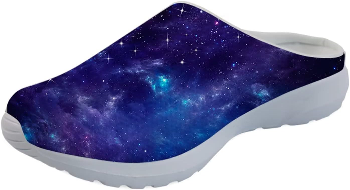 

Женские слипоны-мюли Forchrinse с милым Санта-Клаусом, мужские садовые сабо, сетчатые прогулочные туфли для повседневной носки, работы и спортзала, голубой