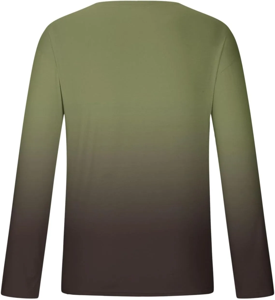 Мужская футболка с длинным рукавом Casual Ombre Color Loose Fit Graphic Tee — фото 4