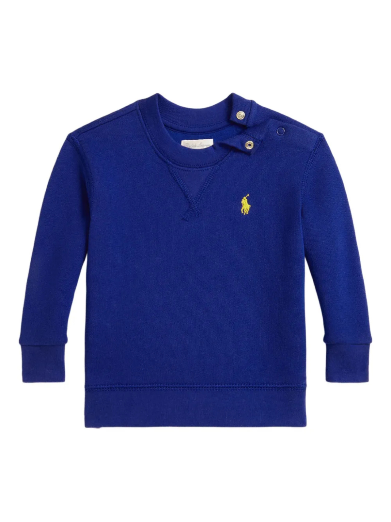 

POLO RALPH LAUREN KIDS флисовый топ с круглым вырезом, синий