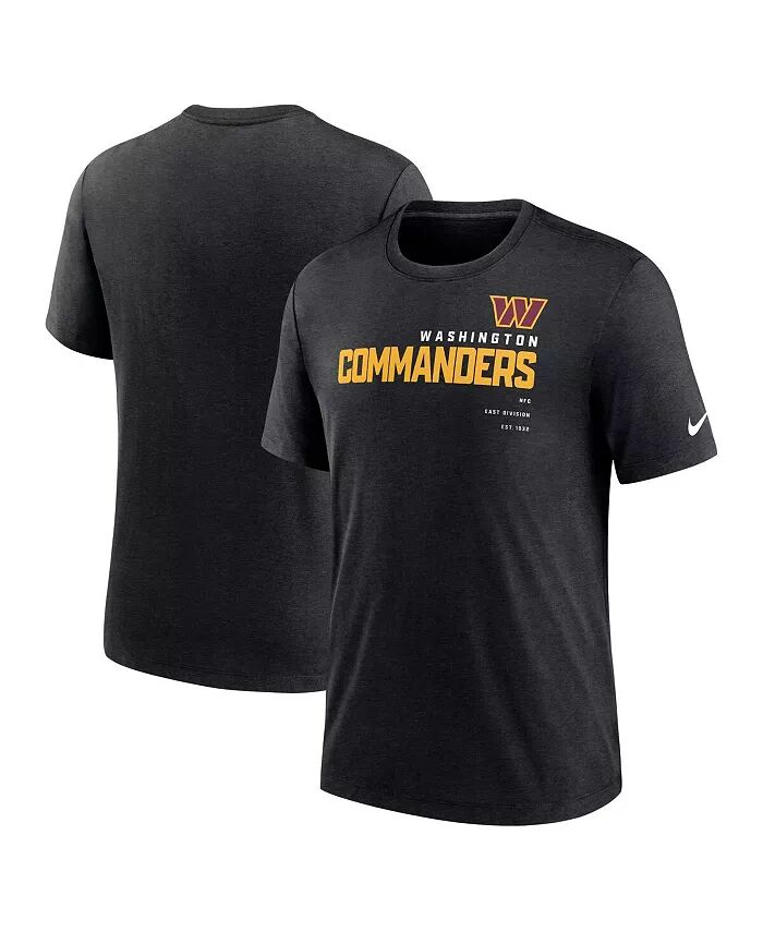 

Футболка мужская Heather Black Washington Commanders Team Tri-Blend Nike