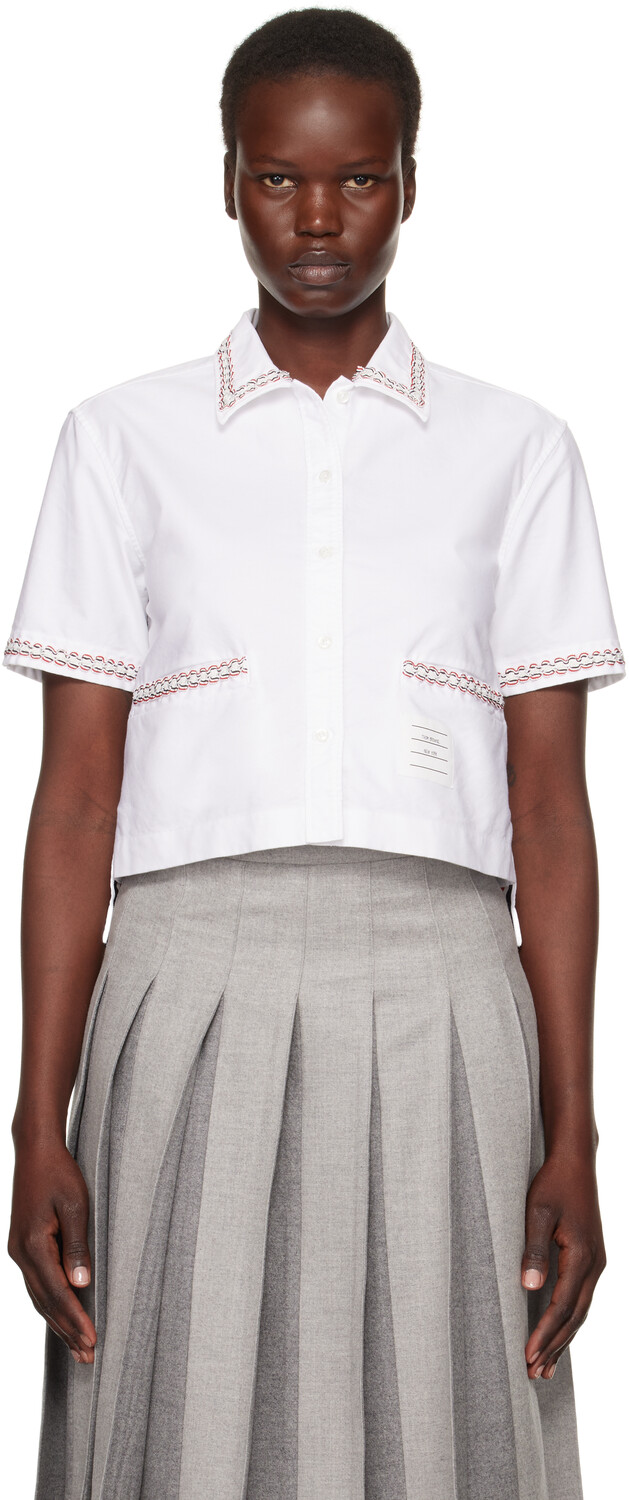 

Укороченная рубашка с заниженной спиной Thom Browne