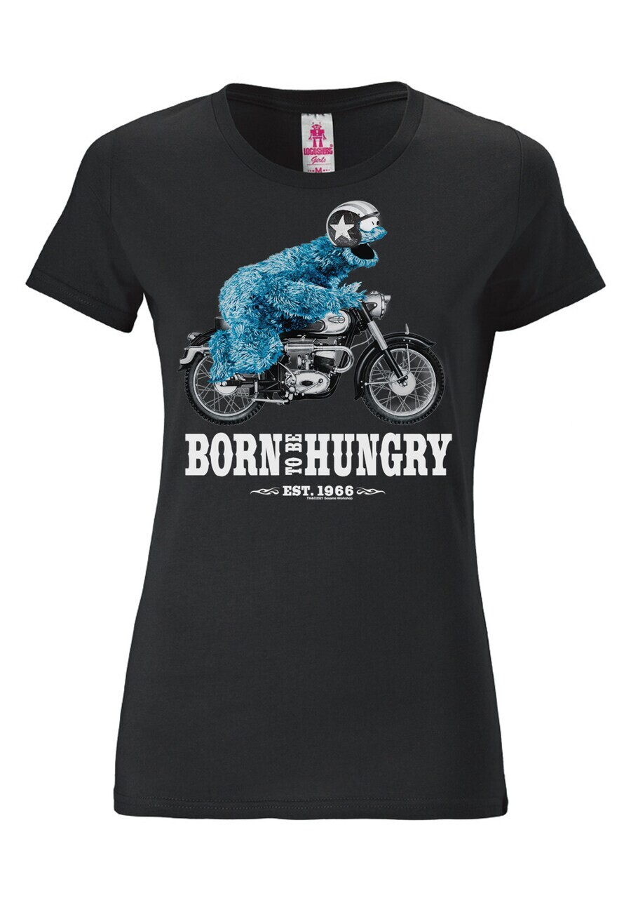 

Футболка LOGOSHIRT Shirt Sesamstraße - Krümelmonster Motorrad, черный