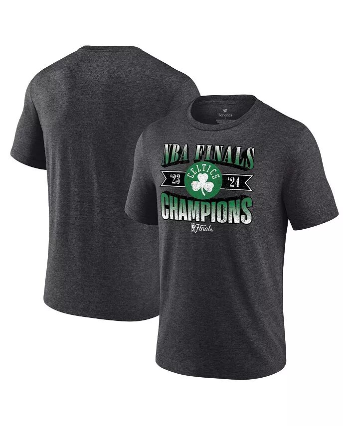 

Футболка мужская Heather Charcoal Boston Celtics 2024 NBA Finals Champions Full Court Pressure Retro Tri-Blend Fanatics