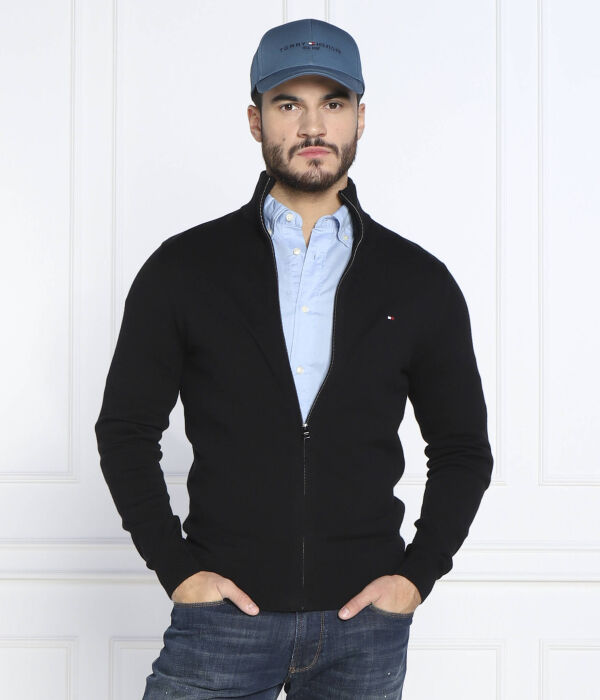 Кардиган мужской Tommy Hilfiger на молнии с добавлением кашемира, черный — фото 3
