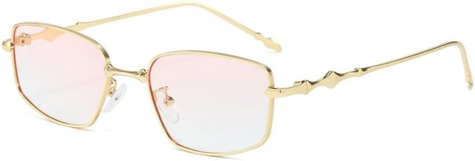 

Солнцезащитные очки с металлической оправой, защищающие от синего света, с нестандартной формой, винтажным дизайном и защитой от УФ-излучения UV400 KTUCN, Gold-gradient Pink