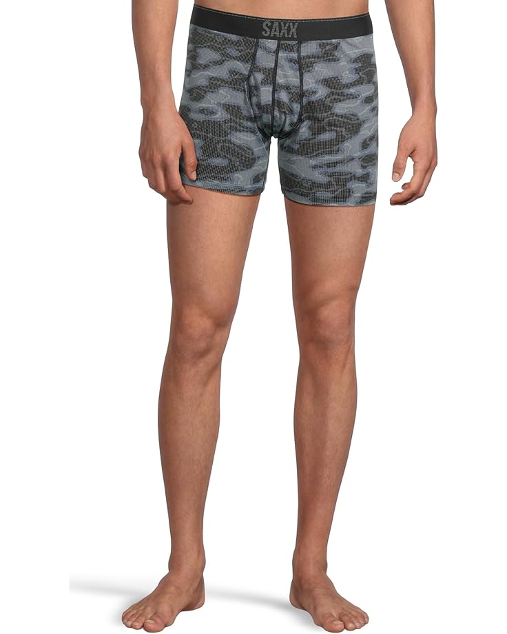

Мужские трусы-боксеры Saxx Quest Quick Dry Mesh Boxer Brief Fly SAXX UNDERWEAR, Waterdrop Camo/Black