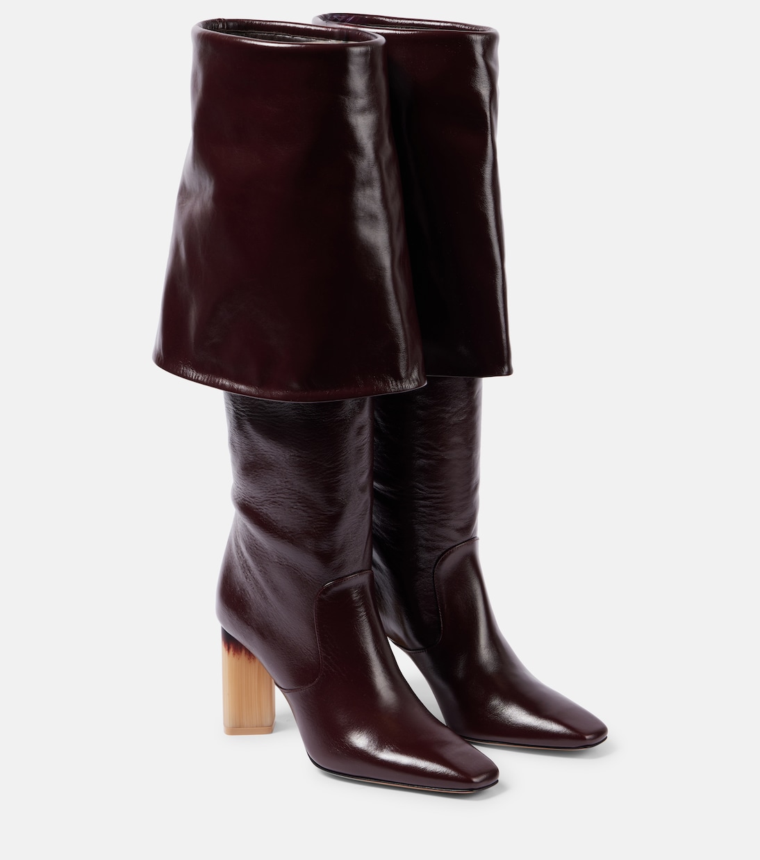 Кожаные сапоги Georgia 90 до колена Chloé, Stormy Red