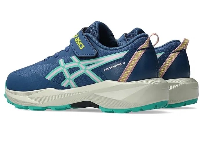 Кроссовки с шнуровкой Pre Venture 11 ASICS Kids, Twilight Blue/Aurora Green — фото 3