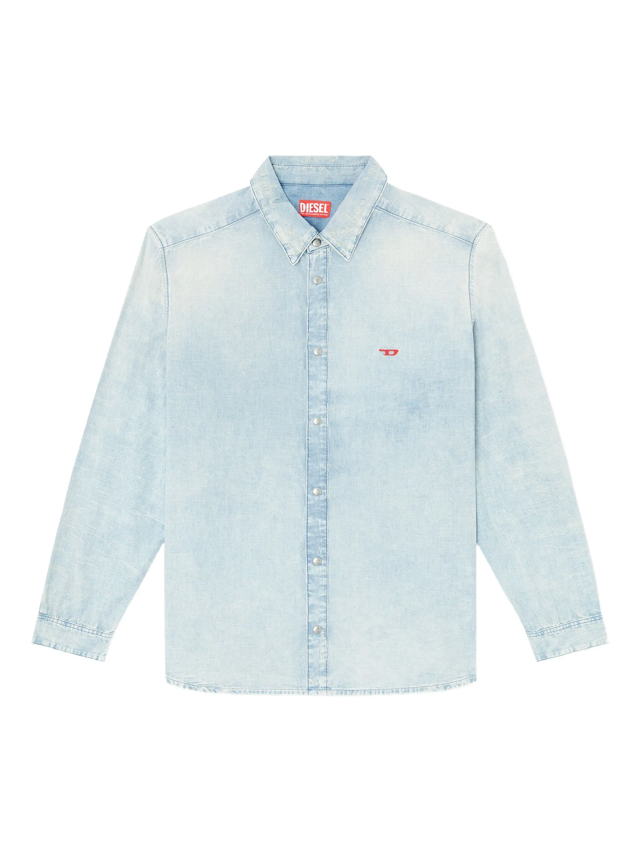 

Джинсовая рубашка D-Simply с выбеленным эффектом Diesel, синий