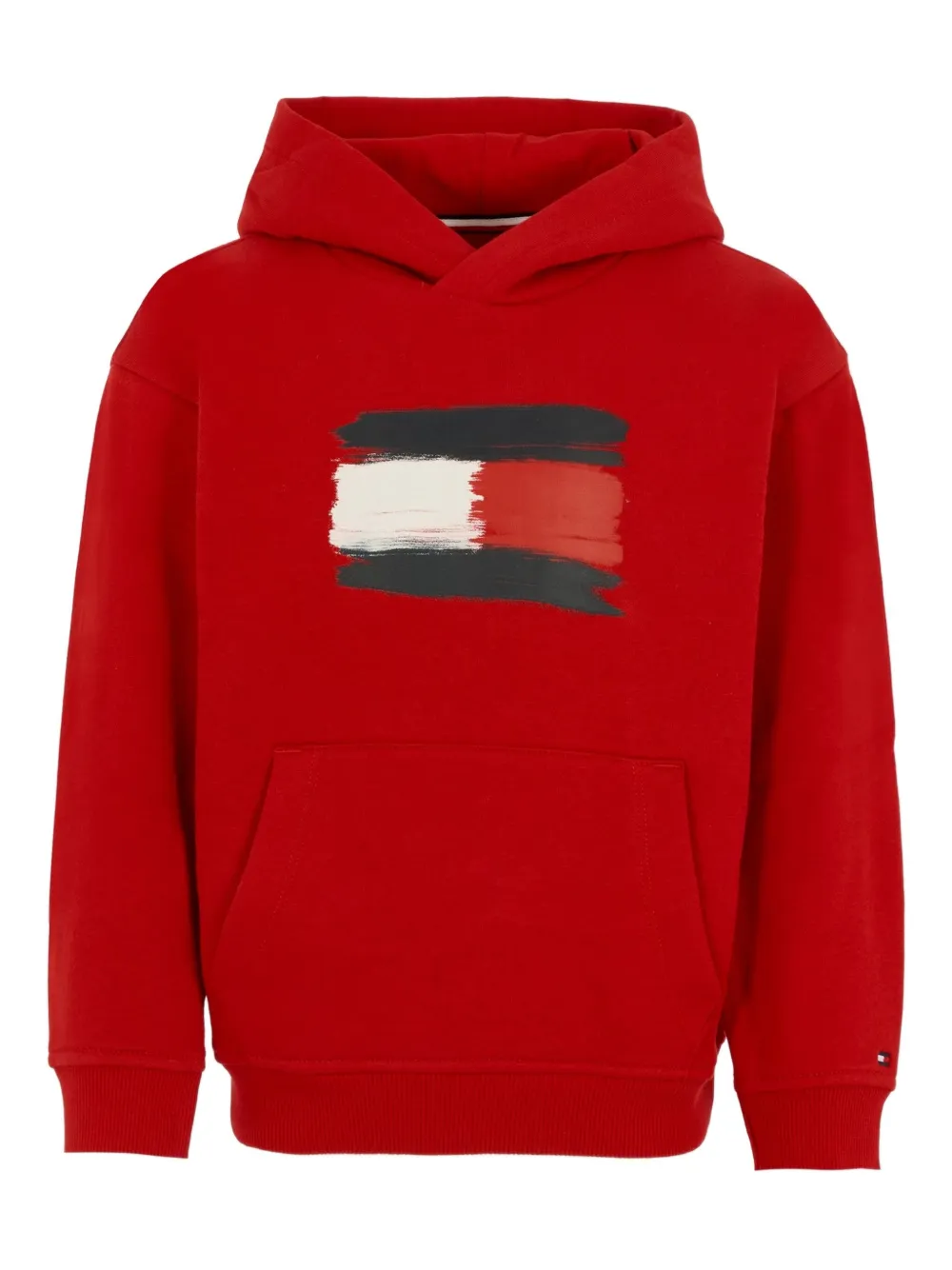 

Худи с эффектом разбрызганной краски и логотипом Tommy Hilfiger Junior, красный
