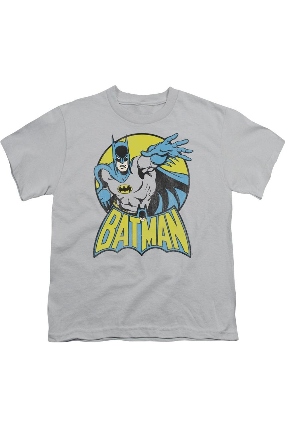 

Футболка с коротким рукавом DC Comics Batman для детей Gildan, серебряный