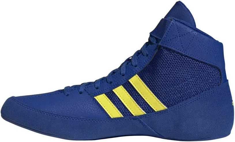 Мужские борцовские кроссовки Adidas HVC, черный/синий/желтый — фото 3
