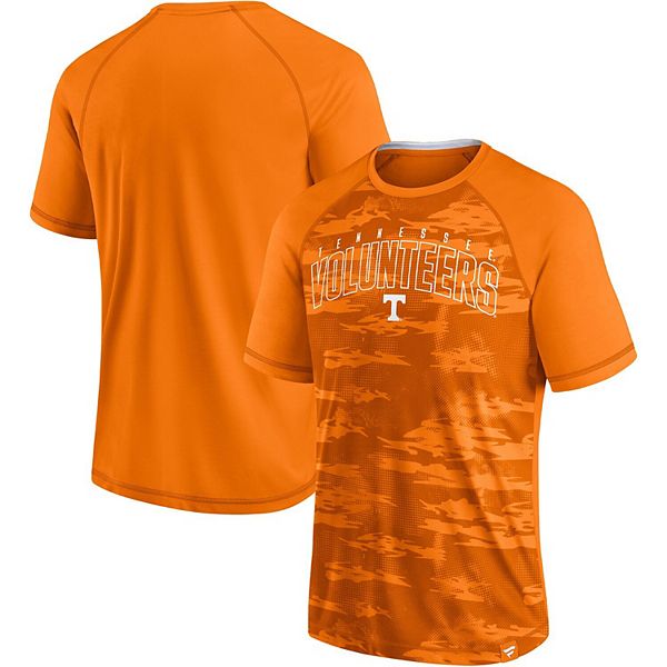 

Мужская футболка raglan с контуром арки tennessee volunteers в цвете tennessee orange Fanatics