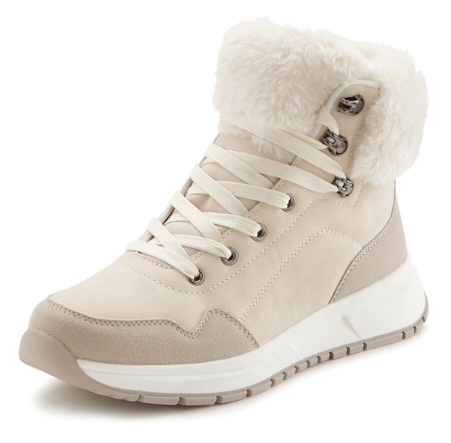 Ботильоны на шнуровке LASCANA, Beige/Cream/Camel