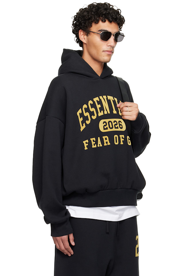 Fear Of God Essentials Черная классическая праздничная толстовка — фото 2