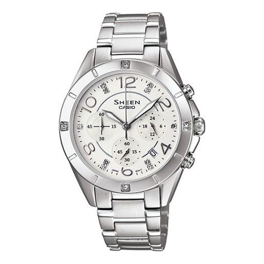 

Часы CASIO SHEEN Series Quartz SHE-5021D-7A /White Silver Analog, серебряный