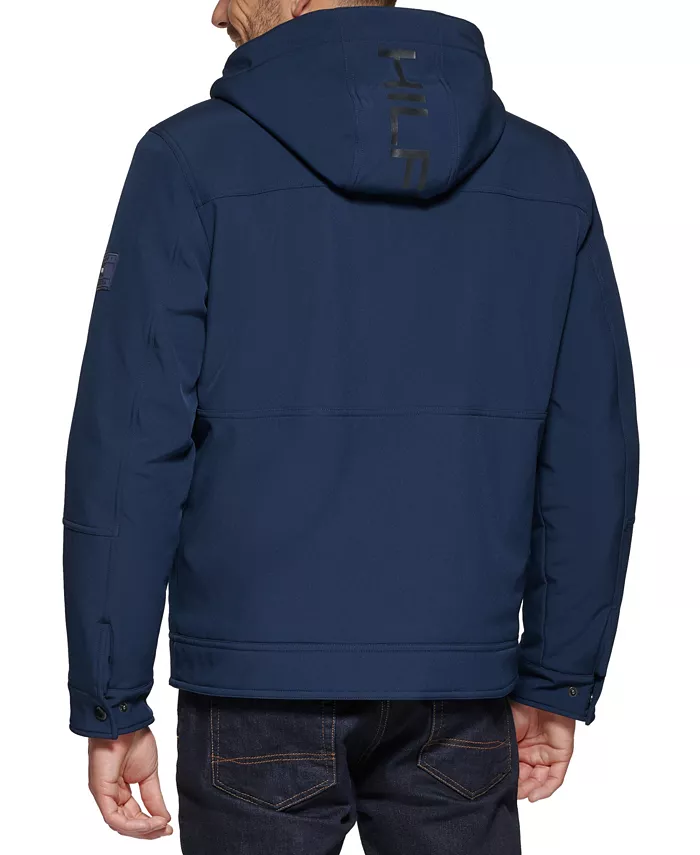 Мужская утепленная худи-куртка с подкладкой из шерпы Tommy Hilfiger, синий — фото 2