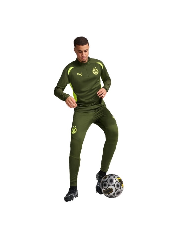 

Брюки для тренировок и бега Puma Sportanzug Zip BVB Borussia Dortmund, зеленый