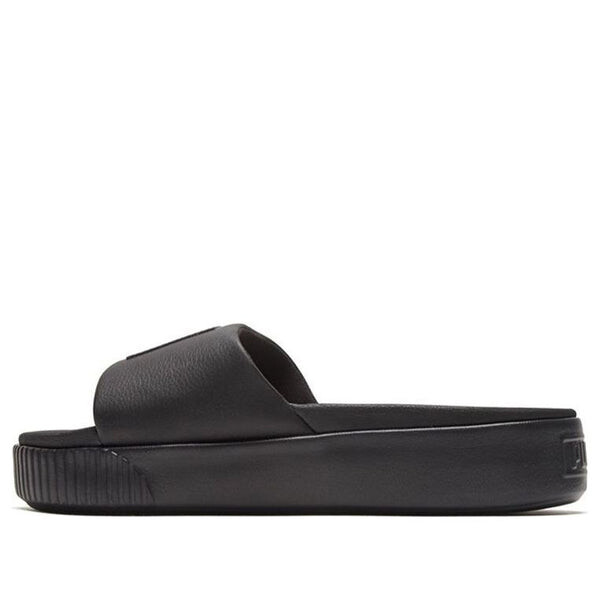Тапочки platform slide black Puma, черный