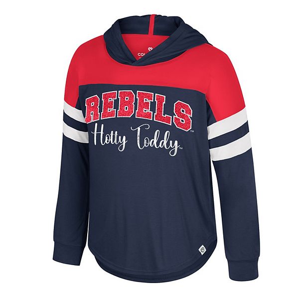 Детская худи с длинным рукавом Ole Miss Rebels Reflection в синем цвете Colosseum — фото 3