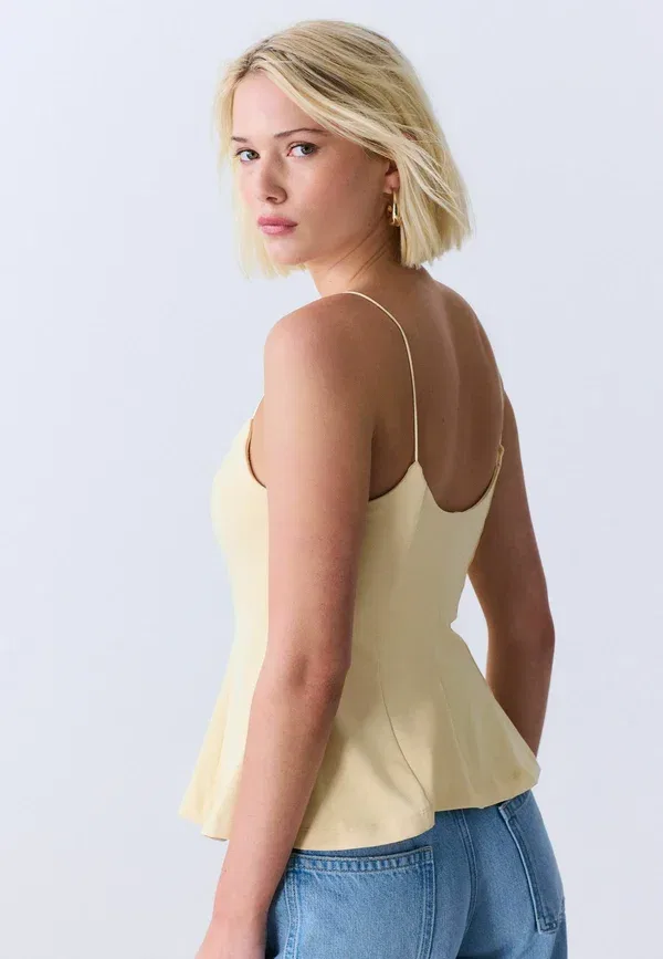 Топ Regular fit, Next, strappy peplum, желтый — фото 3