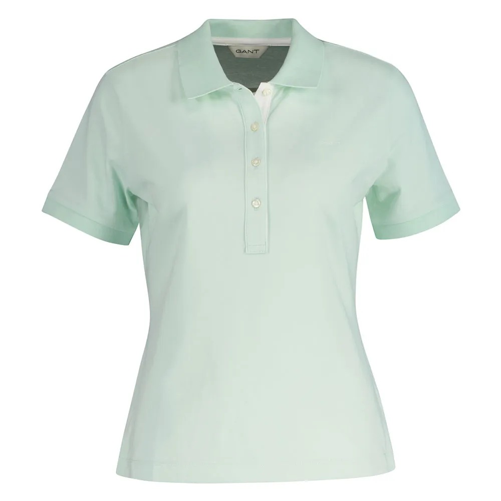 

Поло с коротким рукавом Gant Contrast Collar, зеленый