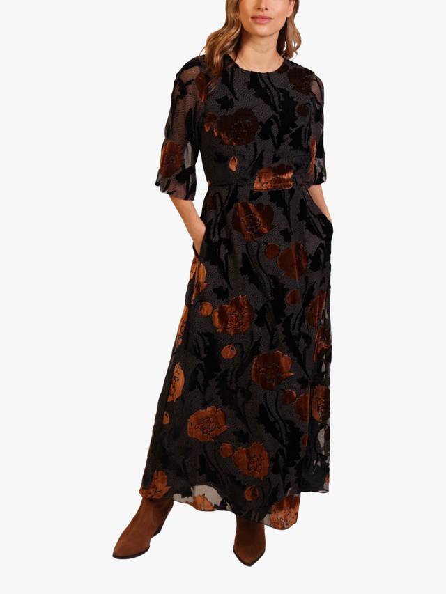 

Платье Millie с цветочным принтом burnout Traffic People, Black
