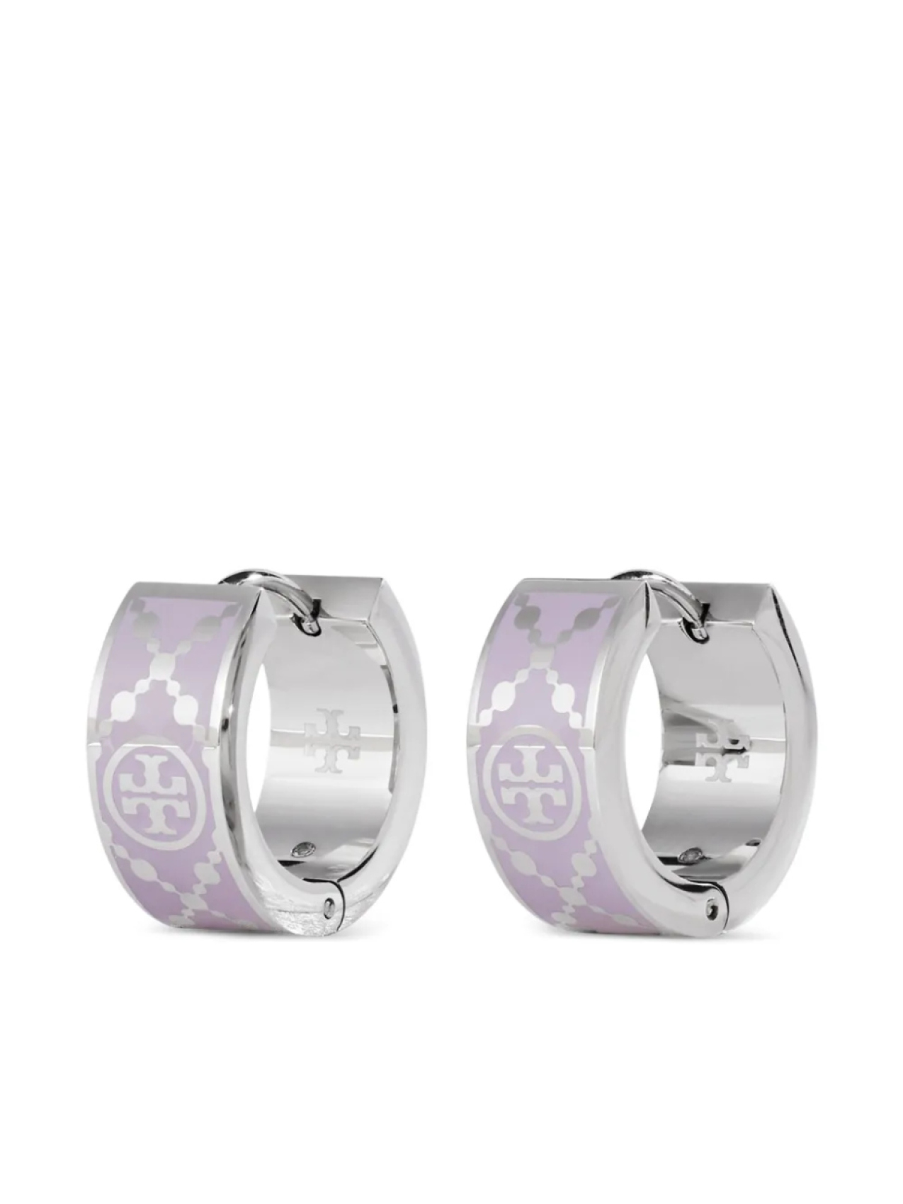 

Серьги-кольца с монограммой T Monogram Tory Burch, серебряный