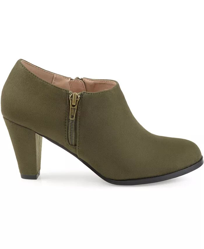 Женские полусапоги Sanzi с боковой молнией Shooties Journee Collection, зеленый — фото 2