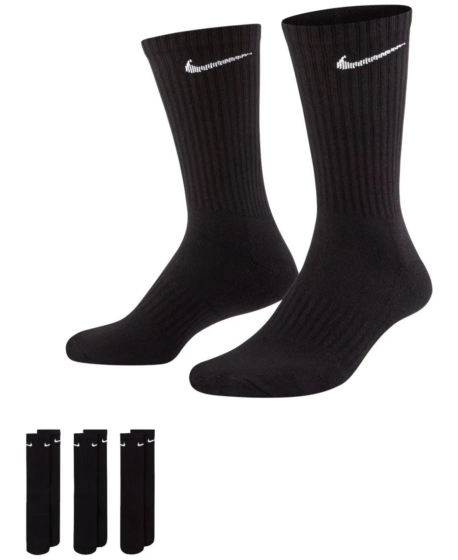 Мужские повседневные носки средней высоты, комплект из 3 пар Nike, Black/White