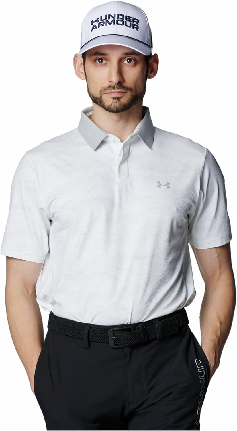 

Мужская поло-рубашка для гольфа UNDER ARMOUR UA Drive Chill Print, белый/серый