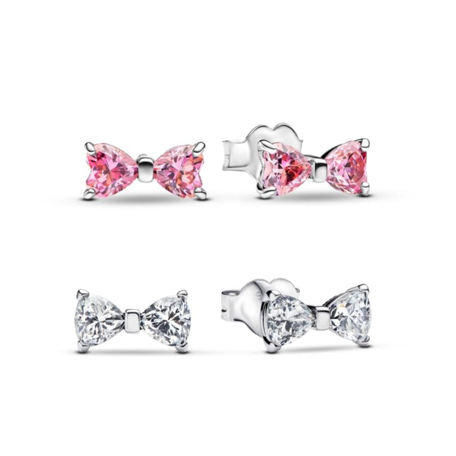 

Ювелирный набор Sparkling Bow Stud Earring Set Pandora, стерлинговое серебро