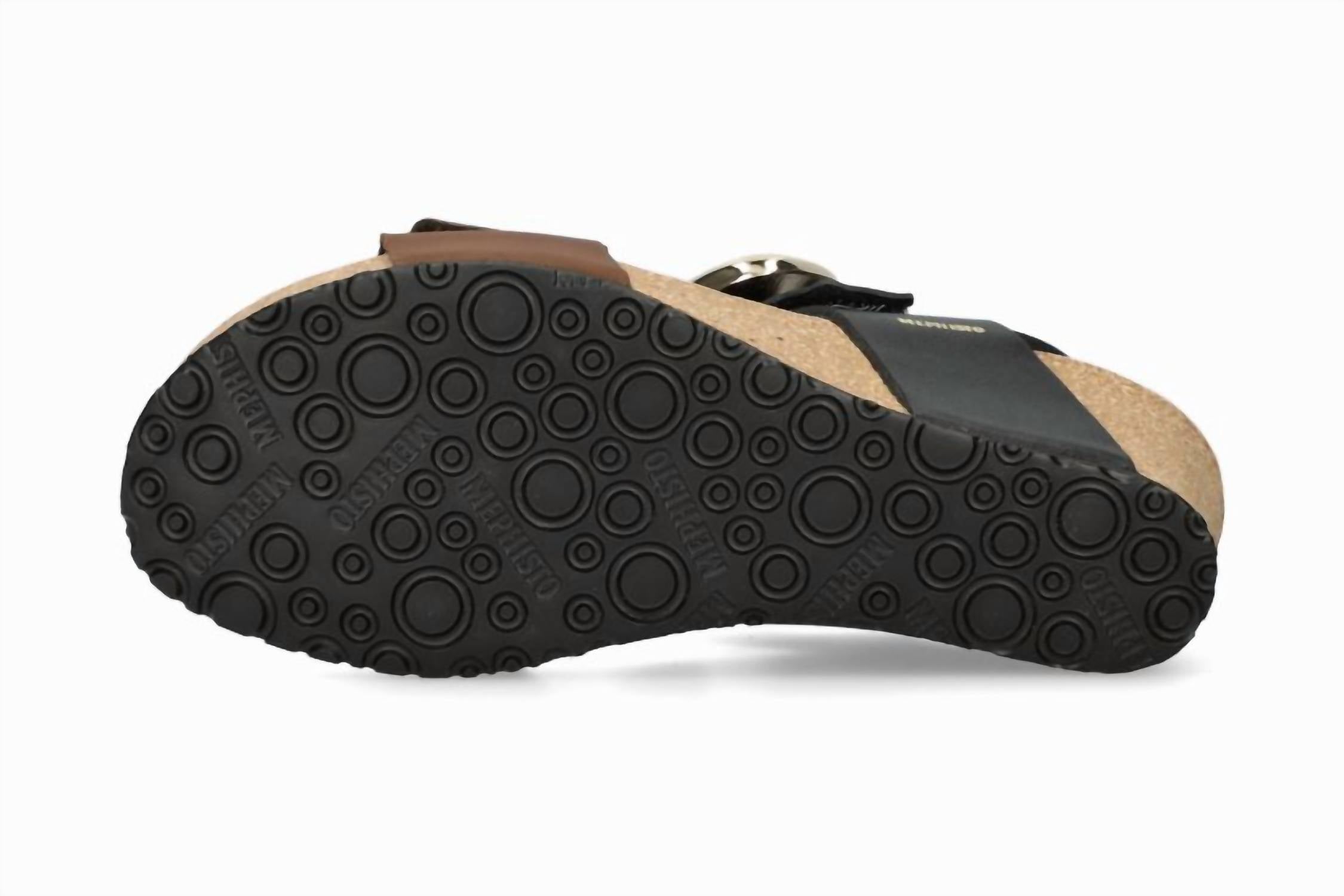 Women's Leandre Lightweight Walking Wedge Sandal In Dark Brown MEPHISTO — фото 3