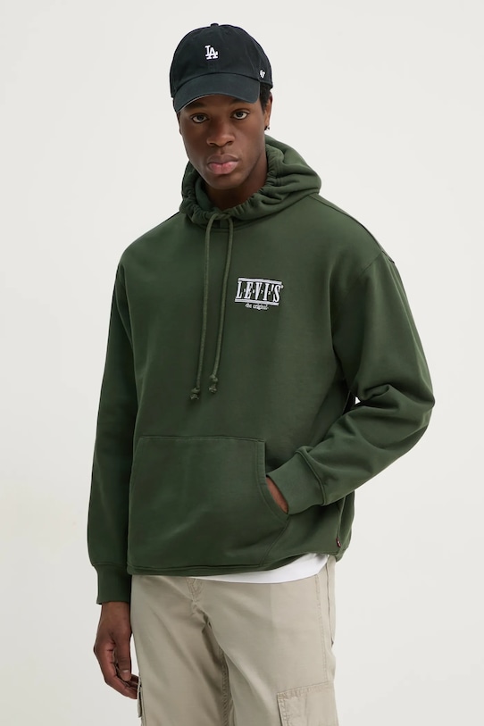 

Хлопковая толстовка Levi'S, зеленый
