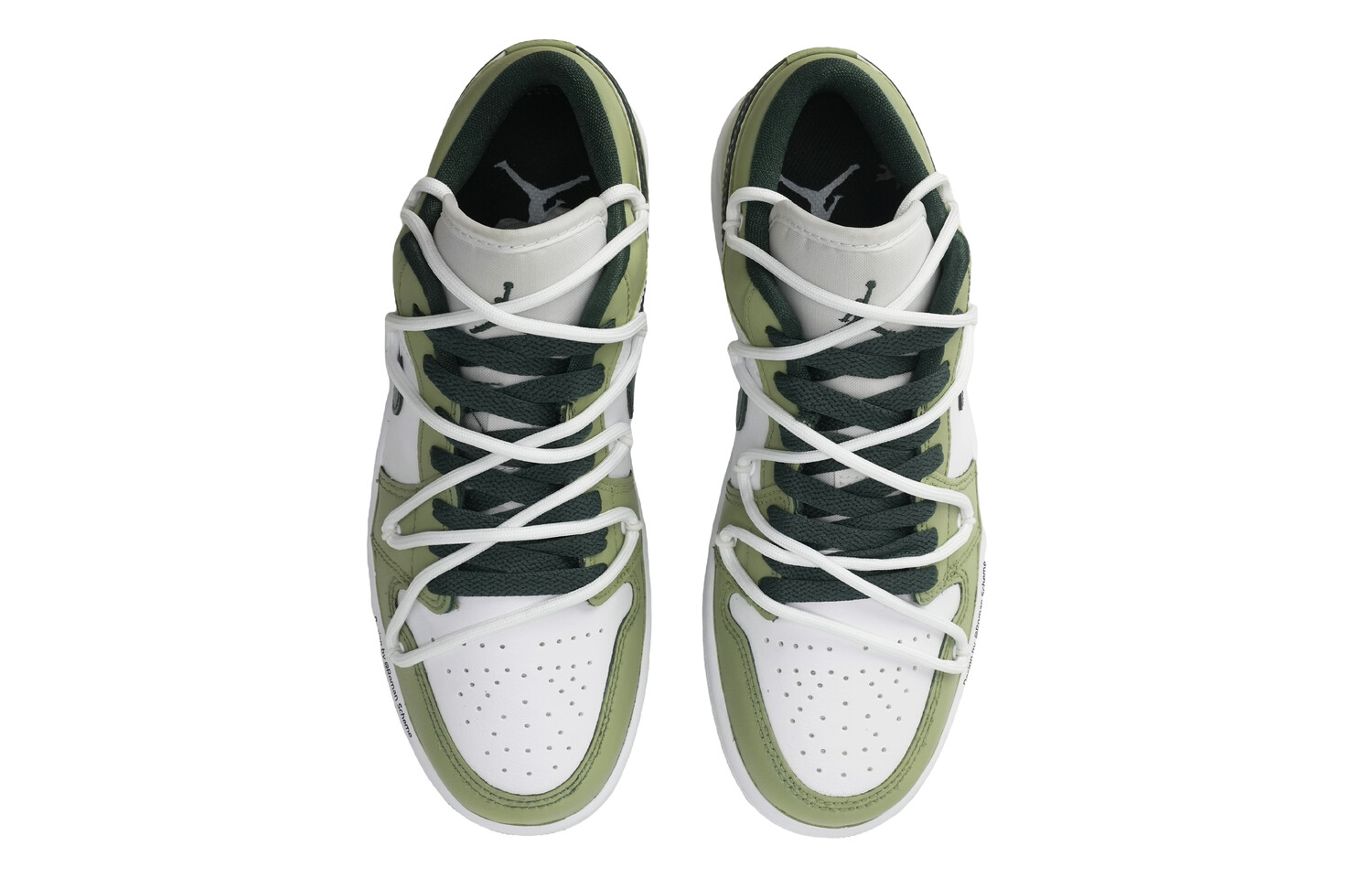 

Кроссовки Air Jordan 1 Vintage Basketball Shoes Women's Low-top Green/White, белый