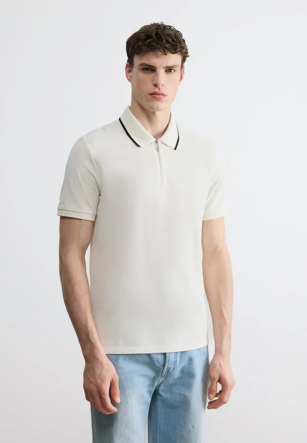 Поло-Рубашка tipped zip d2 collection Calvin Klein, Tofu