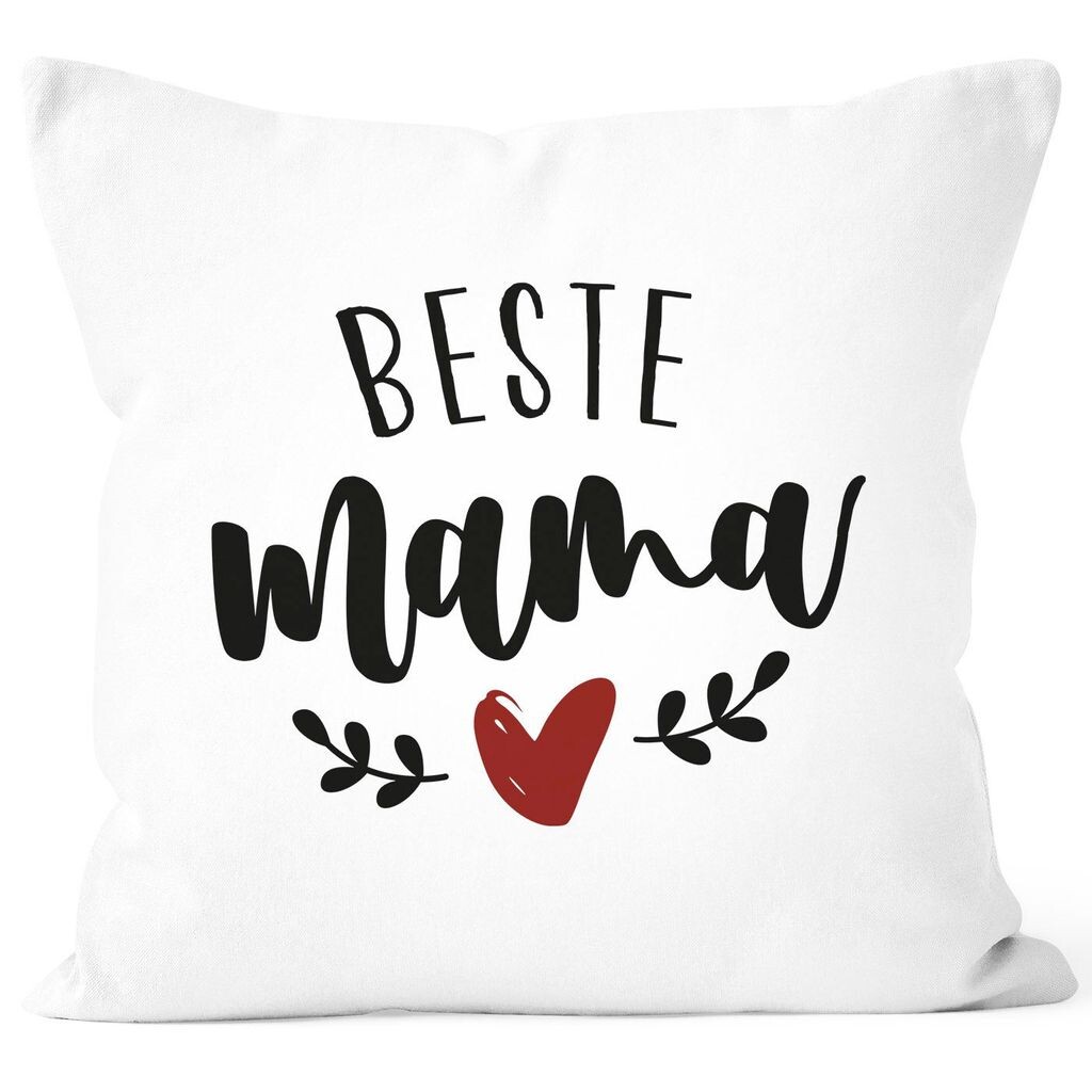 

Наволочка Best Mom Heart Подарок маме Спасибо День матери День рождения Рождество SpecialMe белый 40см x 40см