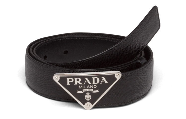 

Ремни Prada Saffiano Leather, черный
