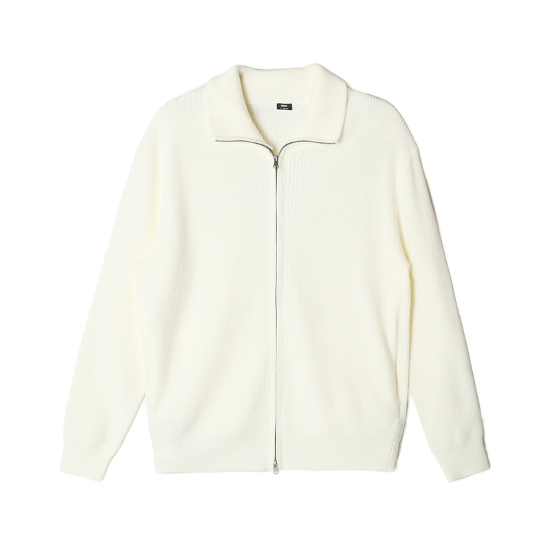 

Трикотажный кардиган мужской с лацканом Moderate SPAO, айвори белый